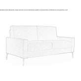 Two-seater fabric sofa with fire-resistant padding Volkach