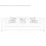 Quilted fabric sofa with fire-resistant padding Vicar