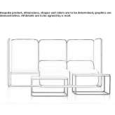 Sectional fabric sofa with high backrest Sassuolo