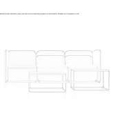 Modułowa sofa segmentowa z tkaniny Sassuolo