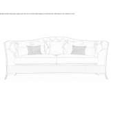 Sofa bed in quilted fabric with fire-resistant padding Vicar