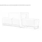 Sectional fabric sofa Lentilly