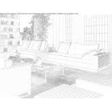 Aksamitna sofa segmentowa Chiclayo