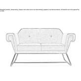 Sofa materiałowa 2-osobowa Gruiu