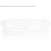 Pikowana skórzana sofa 3-osobowa Messini