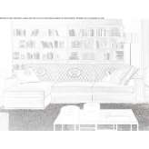 Welurowa sofa segmentowa z szezlongiem Cadaval