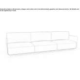 3-seater sofa with fire-resistant padding Meltham