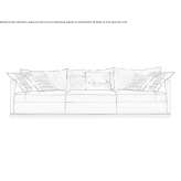 Segmentowa sofa materiałowa Szada