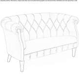 Sofa upholstered with quilted fabric Koluszki