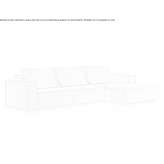 Modular fabric sofa with a chaise longue Zambrana