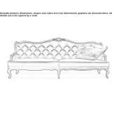 Quilted leather 3-seater sofa Berezyne