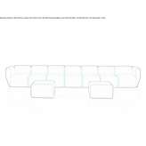 7-seater modular fabric sofa Monee
