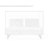 Sofa materiałowa 2-osobowa z wysokim oparciem Giulesti