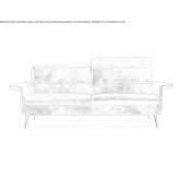 Nabuk sofa with headrest Kettig