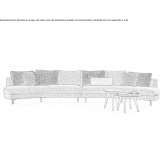 Segmentowa sofa materiałowa Brochow