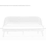Sofa materiałowa 2-osobowa Tosantos