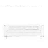 Sofa tapicerowana tkaniną Benifla