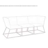 Sofa materiałowa segmentowa 3-osobowa Medovene