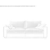 3-seater fabric sofa Hughson