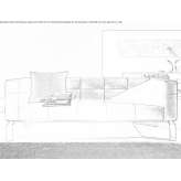 Pikowana skórzana sofa Carepa