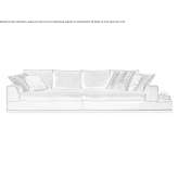 Aksamitna sofa segmentowa Ascona