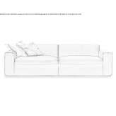 Leather 3-seater sofa Oshkosh