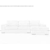 Sofa 3 osobowa z szezlongiem Kozanow