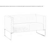 Two-seater, upholstered fabric sofa Mineola