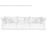 Sofa materiałowa segmentowa ze zdejmowanym pokrowcem Moneasa