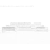 Fabric sofa with chaise longue and storage space Toen