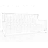 Aksamitna sofa z wysokim oparciem Cizer