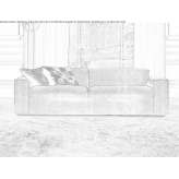 Two-seater fabric sofa with a removable cover Brod