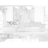 Sectional fabric sofa with a chaise longue Brod