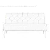Quilted, sectional sofa made of fabric Onavas