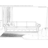 3-seater velvet sofa Mayocc