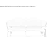2-seater sofa with oak frame and fabric cover Sonnaz