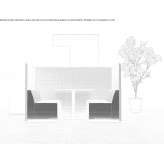 Fabric sofa with high backrest Minerbio
