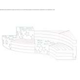 Modułowa sofa z poliuretanu Sassari