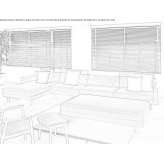 Sofa materiałowa segmentowa z szezlongiem Linthal