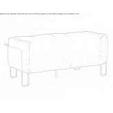 Leather 2-seater sofa Falher