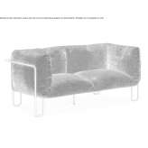 2-seater fabric sofa Falher