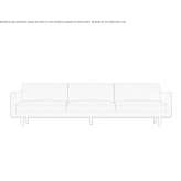 3-seater fabric sofa with a removable cover Linthal