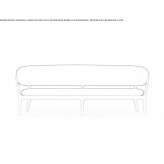 3-seater sofa with a beech frame and fabric cover Sonnaz