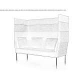Sofa materiałowa z wysokim oparciem Quinto