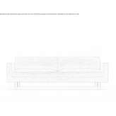 Two-seater fabric sofa with a removable cover Linthal