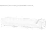 Modular leather sectional sofa with sled base Fenain