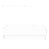 Leather 3-seater sofa Selmer