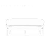2-seater sofa with a beech frame and fabric cover Sonnaz