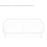 Leather 2-seater sofa Selmer