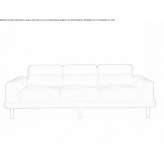 3-seater velvet sofa Barham